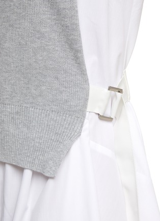  - SACAI - HYBRID SWEATSHIRT MAXI SHIRT DRESS