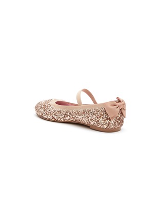Detail View - Click To Enlarge - WINK - Sodapop' Bow Appliqued Glittering Kids Ballerina Flats