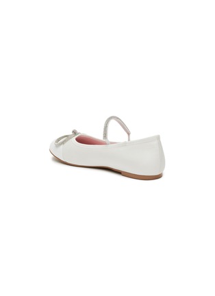 Detail View - Click To Enlarge - WINK - Soda Pop Glam' Crystal Bow Kids Satin Ballerinas