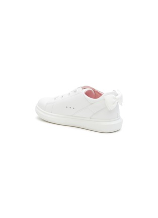 Detail View - Click To Enlarge - WINK - Macaron' Bow Appliqued Leather Kids Sneakers
