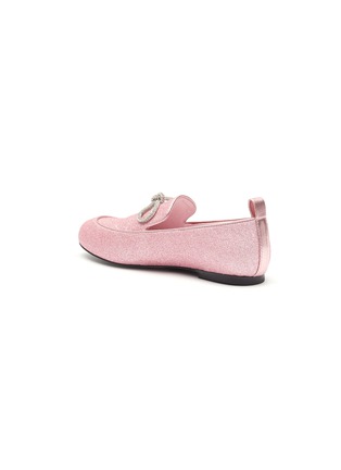 Detail View - Click To Enlarge - WINK - Pudding Glam Kids Glittered Loafers