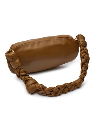 Detail View - Click To Enlarge - JIL SANDER - Braided strap medium leather bum bag