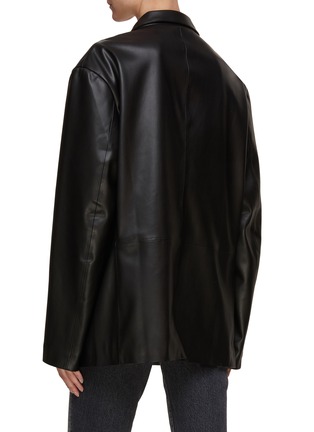 Back View - Click To Enlarge - THE FRANKIE SHOP - ‘Olympia' Single-breast Vegan Leather Blazer