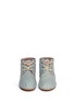 Figure View - Click To Enlarge - 90294 - Burlap trim chambray tribal booties