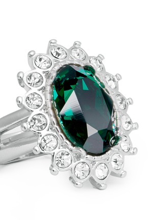 Detail View - Click To Enlarge - KENNETH JAY LANE - Emerald crystal ring