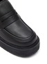 Detail View - Click To Enlarge - PEDDER RED - ‘Raven' Block Heel Platform Leather Loafers