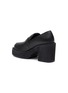  - PEDDER RED - ‘Raven' Block Heel Platform Leather Loafers