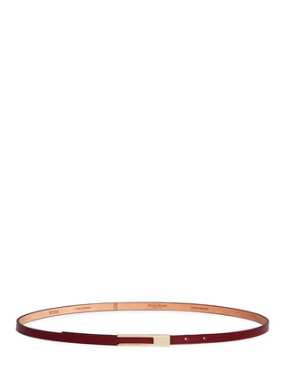 Main View - Click To Enlarge - MAISON BOINET - Skinny leather stud buckle belt
