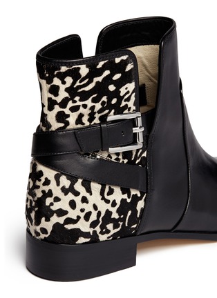 Detail View - Click To Enlarge - MICHAEL KORS - 'Salem' pony hair leather boots