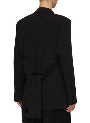 Detail View - Click To Enlarge - MM6 MAISON MARGIELA - Extra sleeve double-breast blazer