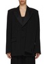 Main View - Click To Enlarge - MM6 MAISON MARGIELA - Extra sleeve double-breast blazer