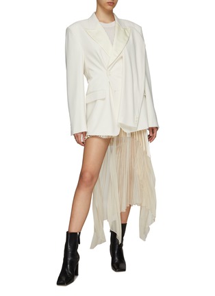 Figure View - Click To Enlarge - MM6 MAISON MARGIELA - Extra sleeve double-breast blazer