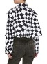 Back View - Click To Enlarge - MM6 MAISON MARGIELA - DISORTED CHECK CROP TRENCH JACKET