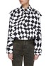 Main View - Click To Enlarge - MM6 MAISON MARGIELA - DISORTED CHECK CROP TRENCH JACKET
