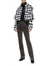 Figure View - Click To Enlarge - MM6 MAISON MARGIELA - DISORTED CHECK CROP TRENCH JACKET