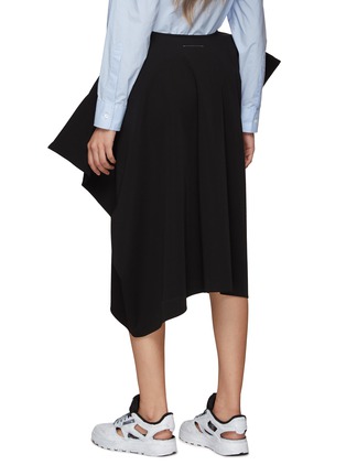 Back View - Click To Enlarge - MM6 MAISON MARGIELA - Asymmetric side drape skirt