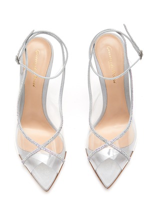 Detail View - Click To Enlarge - GIANVITO ROSSI - Plexi' Crystal Embellished Anklet Pumps