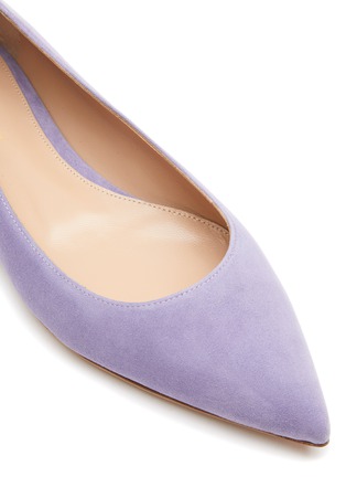 Detail View - Click To Enlarge - GIANVITO ROSSI - Gianvito' Point Toe Suede Skimmer Flats