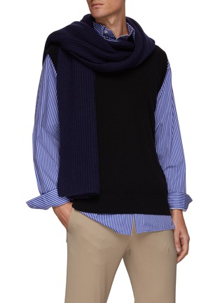 Figure View - Click To Enlarge - EQUIL - RIB CASHMERE CHUNKY CARDIGAN SCARF