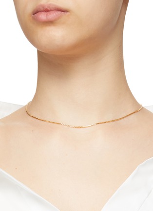 Figure View - Click To Enlarge - MISSOMA - X SAVI DIAGONAL CUT SQUARE SNAKE CHAIN NECKLACE