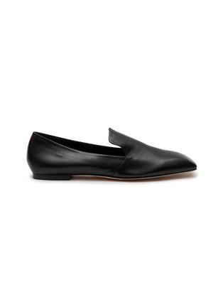 Main View - Click To Enlarge - AEYDE - ‘Agnes' Square Toe Leather Flat Loafers