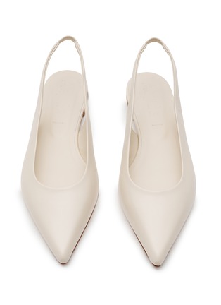 Detail View - Click To Enlarge - AEYDE - ‘Rae' Point Toe Slingback Leather Flats