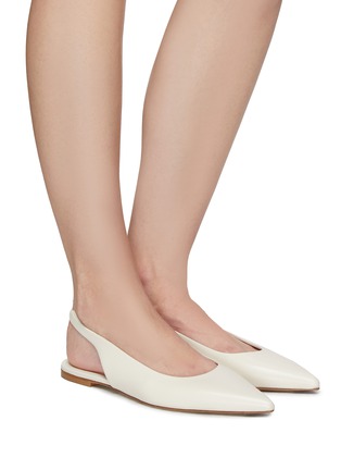 Figure View - Click To Enlarge - AEYDE - ‘Rae' Point Toe Slingback Leather Flats