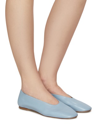 Figure View - Click To Enlarge - AEYDE - ‘Kristen' Round Toe Leather Ballerinas
