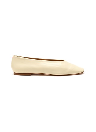 Main View - Click To Enlarge - AEYDE - ‘Kristen' Round Toe Leather Ballerinas
