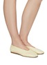Figure View - Click To Enlarge - AEYDE - ‘Kristen' Round Toe Leather Ballerinas
