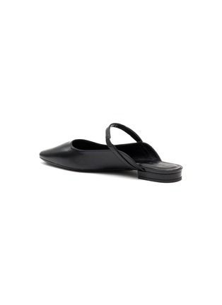  - BY FAR - ‘ETTA’ GLOSS GRAINED LEATHER SLIDES