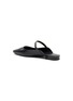 BY FAR - ‘ETTA’ GLOSS GRAINED LEATHER SLIDES