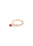 Main View - Click To Enlarge - MELISSA KAYE - Aria' Diamond Ruby 18k Pink Gold Ring