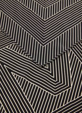 Detail View - Click To Enlarge - TOTEME - Monogram striped silk scarf