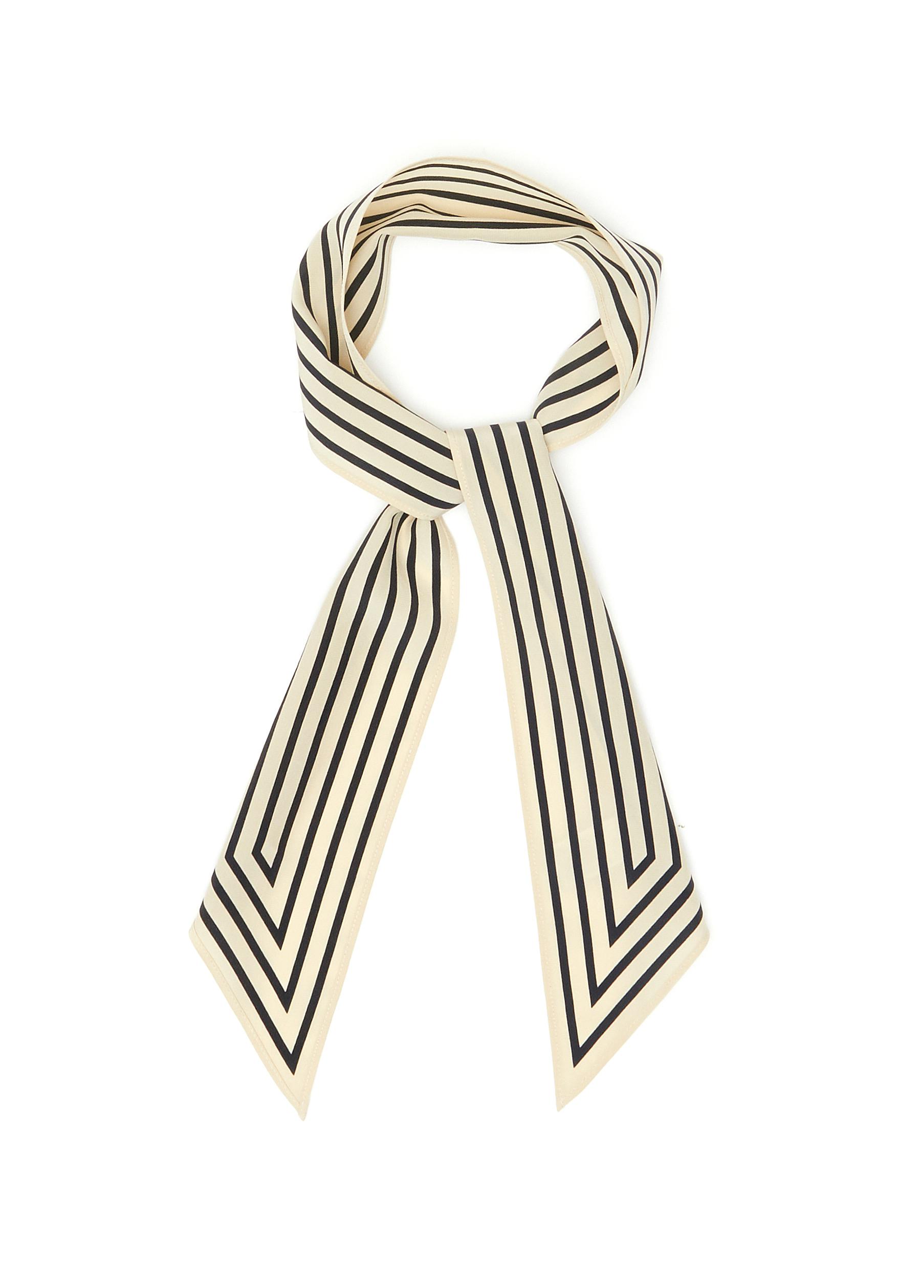 Totême Signature Monogram Silk Scarf Creme In Neutral | ModeSens