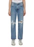 AGOLDE - ‘MIA’ DISTRESSED KNEE DETAIL CROPPED STRAIGHT LEG JEANS