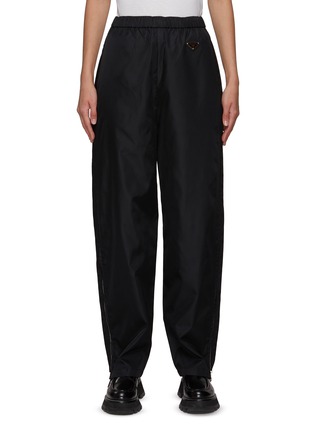 Main View - Click To Enlarge - PRADA - Logo Plaque Side Zip Re-Nylon Pants