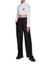 Figure View - Click To Enlarge - PRADA - Logo Plaque Side Zip Re-Nylon Pants
