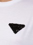  - PRADA - Pailette Triangular Logo Crewneck T-Shirt