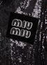  - MIU MIU - Logo Appliqued All Over Sequin Zip Up Hoodie
