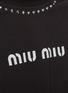  - MIU MIU - Stud Trimmed Logo Cropped T-Shirt