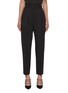 Main View - Click To Enlarge - MIU MIU - Side Striped Virgin Wool Blend Pleated Cropped Pants