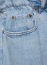  - MIU MIU - Strass Adorned Paperbag Waist Riped Wide Leg Jeans