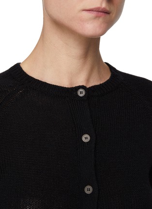 Detail View - Click To Enlarge - MIU MIU - DOILY COLLAR CROPPED FITTED CARDIGAN