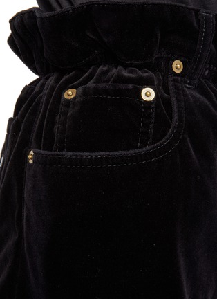  - MIU MIU - Logo Paperbag Waist Velvet Shorts