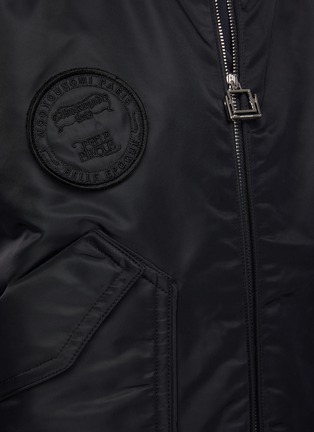  - WOOYOUNGMI - MA-1 nylon bomber jacket with detachable logo patch
