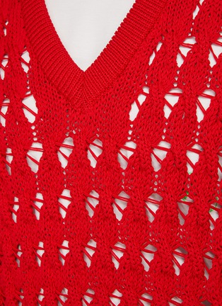  - WOOYOUNGMI - Cable crochet v-neck vest