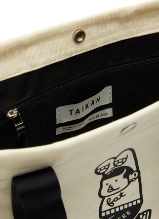 Detail View - Click To Enlarge - FAT COFFEE WITH - x Taikan 'Flanker' Cotton Tote Bag