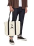 Figure View - Click To Enlarge - FAT COFFEE WITH - x Taikan 'Flanker' Cotton Tote Bag