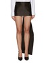 Main View - Click To Enlarge - PRADA - Low waist silk mini skirt with train